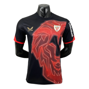 Athletic Bilbao Lion Shirt Black Red 2024-25 Version Fans