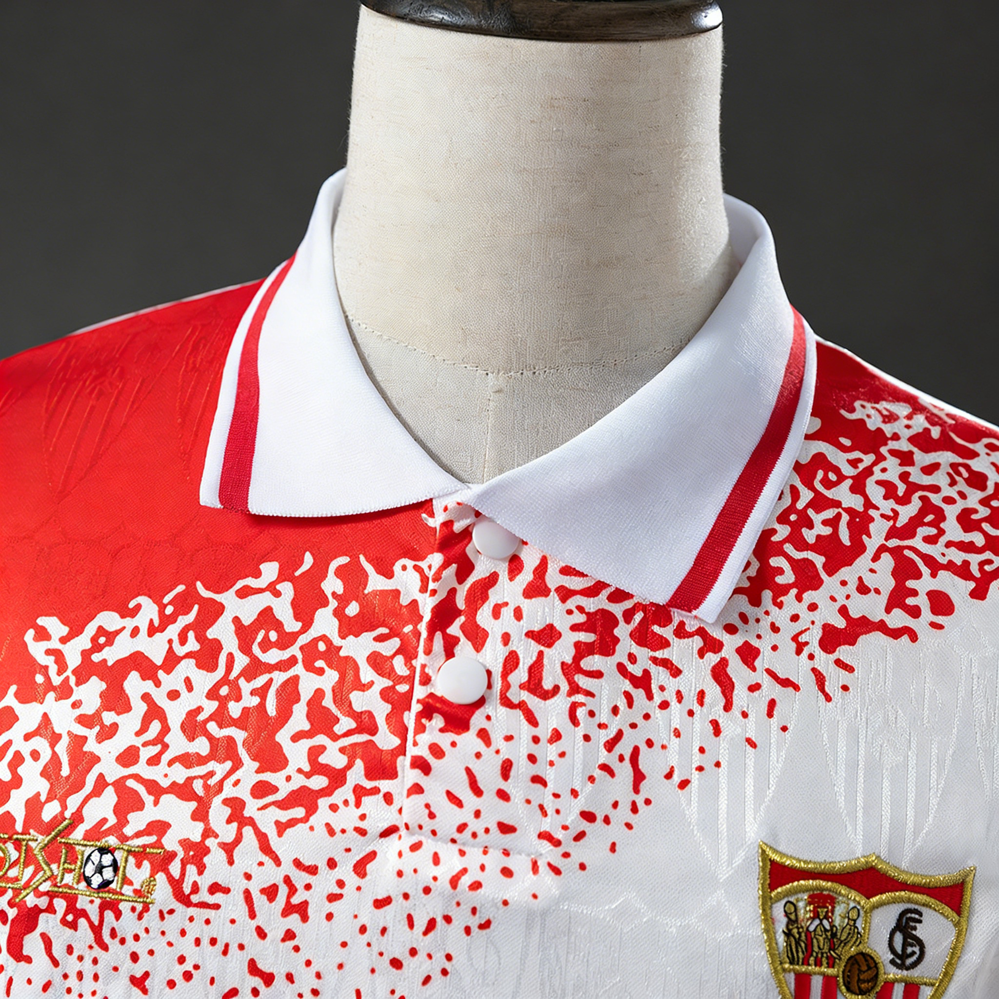 Retro Sevilla FC Home Shirt 1993-94 Version Fans - Image 3